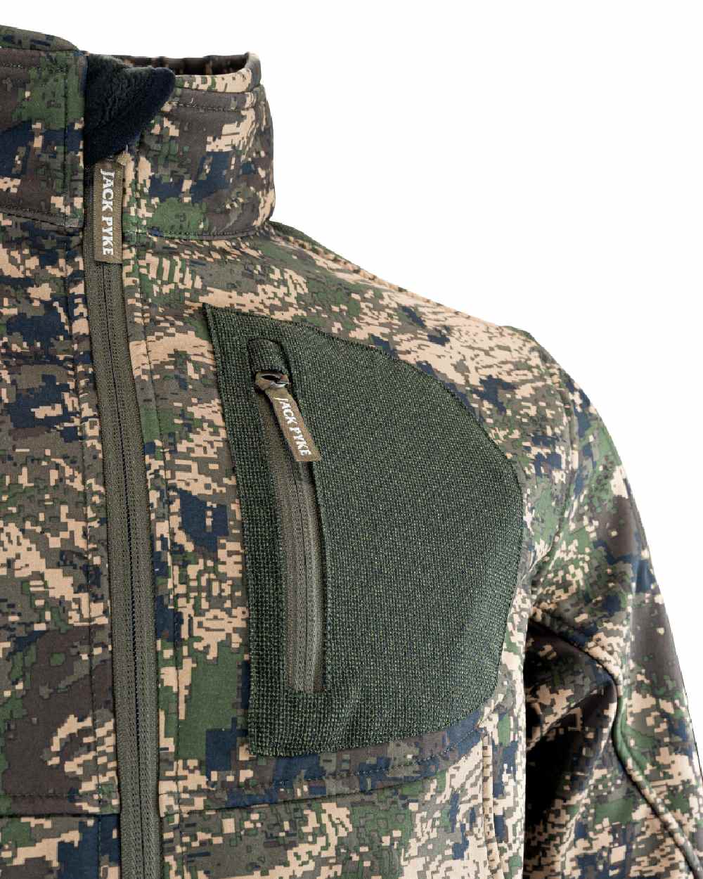 Digicam coloured Jack Pyke Softshell Jacket on white background