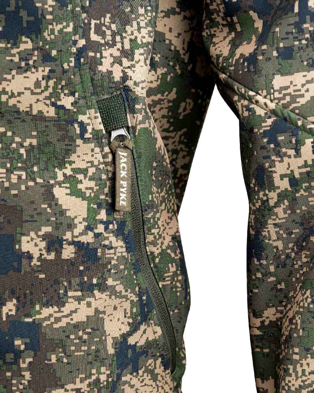 Digicam coloured Jack Pyke Softshell Jacket on white background