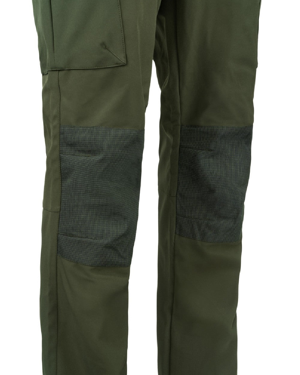 Green coloured Jack Pyke Softshell Trousers on white background
