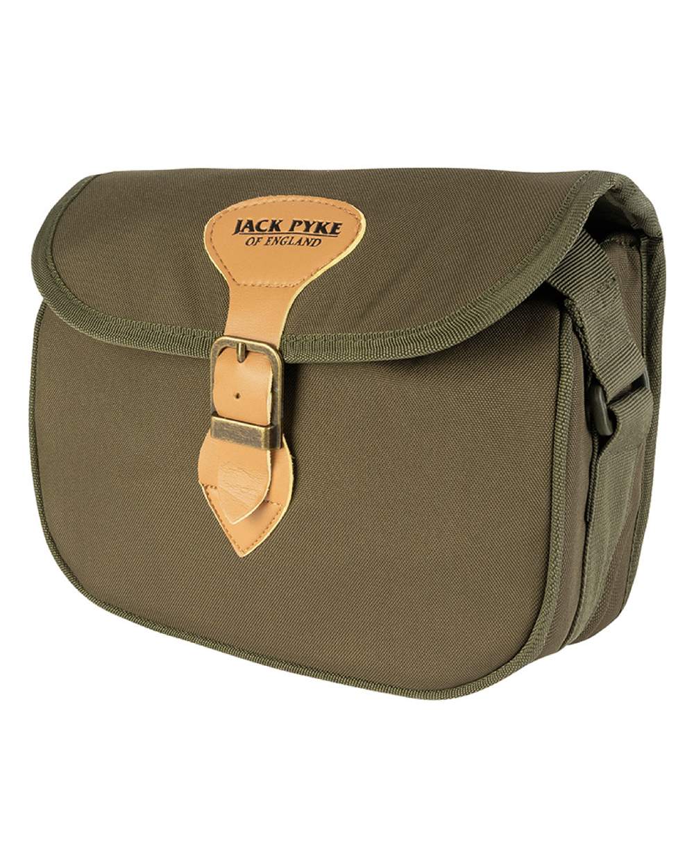 Green coloured Jack Pyke Speed Loader Cartridge Bag on white background