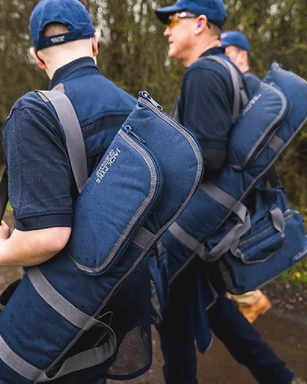 Blue coloured Jack Pyke Sporting Gun Slip on blurry background