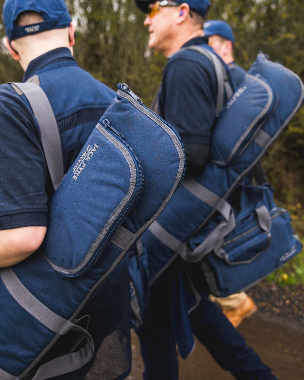 Blue coloured Jack Pyke Sporting Gun Slip on outdoor background