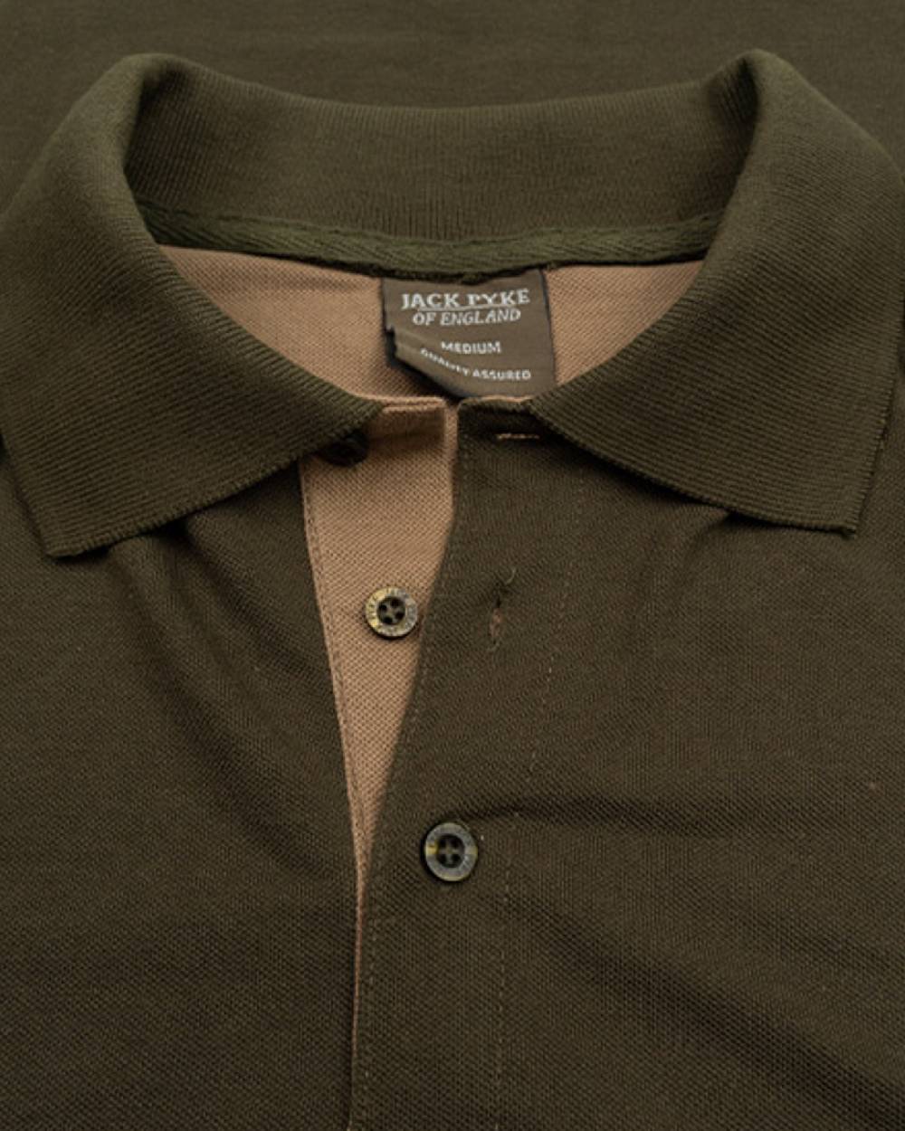 Green coloured Jack Pyke Sporting Polo Shirt on white background