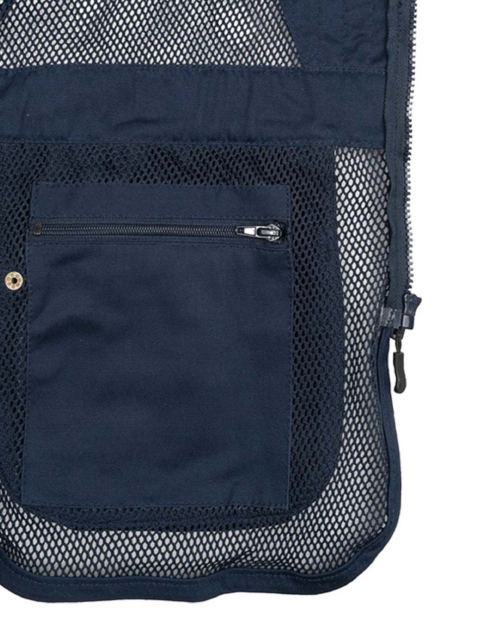 Navy coloured Jack Pyke Sporting Skeet Vest on white background