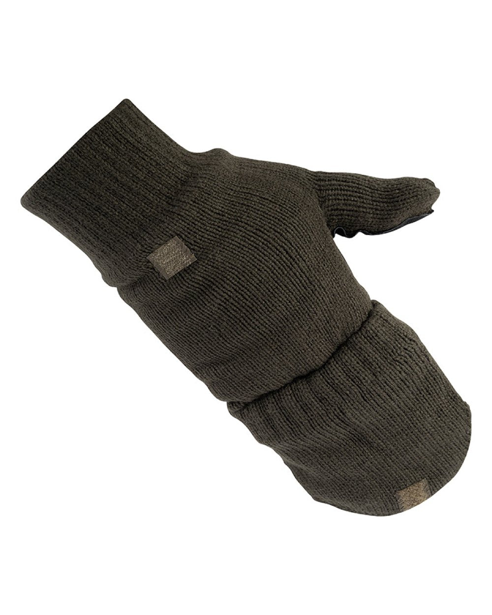 Green coloured Jack Pyke Suede Palm Shooters Mitts on white background
