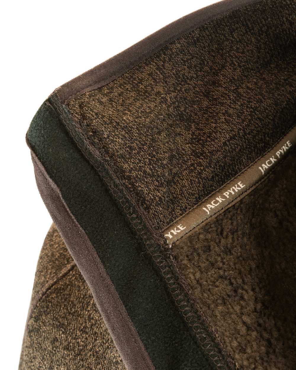 Brown coloured Jack Pyke Weardale Knitted Jacket on white background