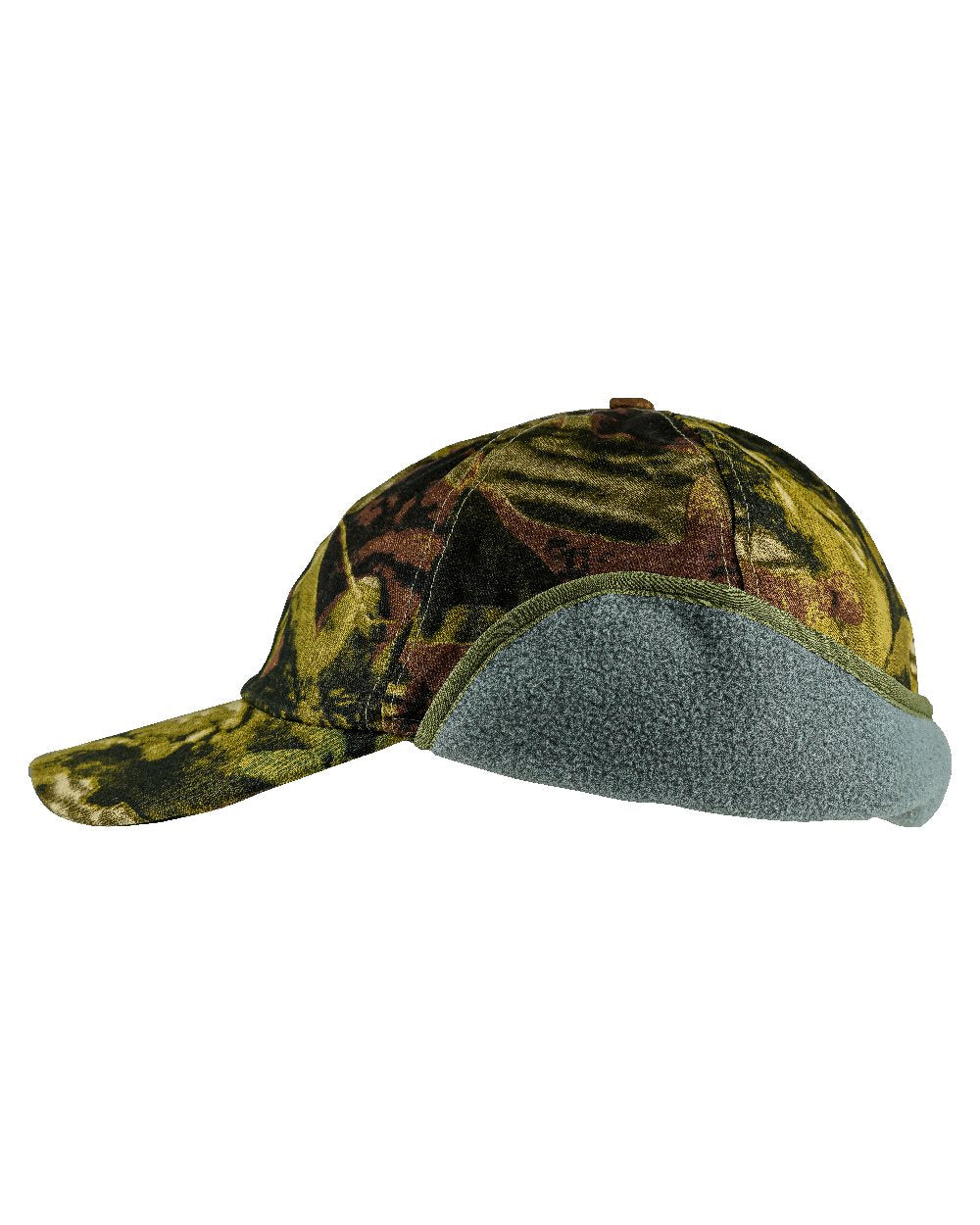 Camo coloured Jack Pyke Wildfowlers Cap With Torch on white background