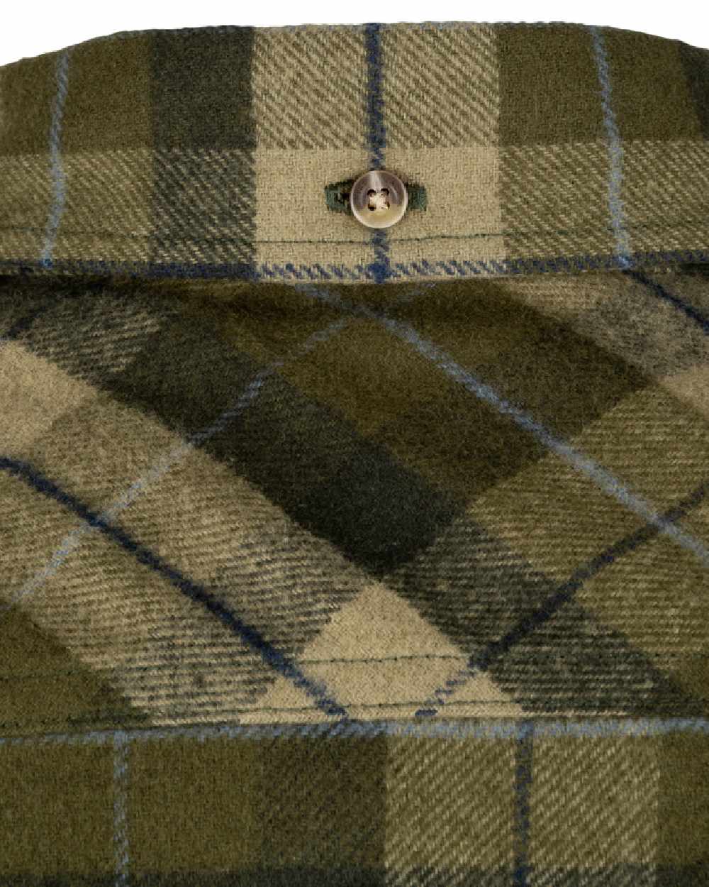 Green coloured Jack Pyke Womens Bleasdale Heavy Flannel Shirt on white background