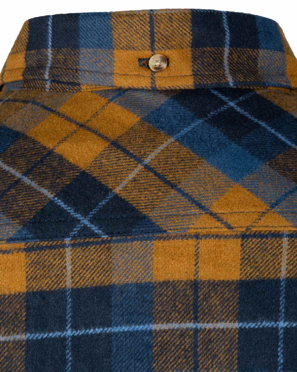 Navy Russet coloured Jack Pyke Womens Bleasdale Heavy Flannel Shirt on white background