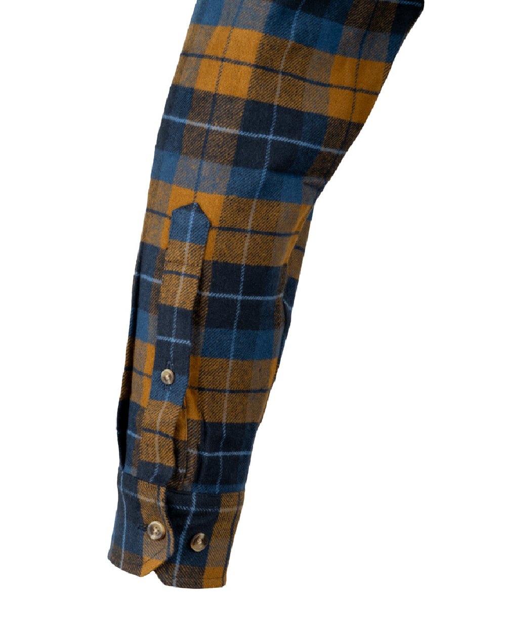 Navy Russet coloured Jack Pyke Womens Bleasdale Heavy Flannel Shirt on white background