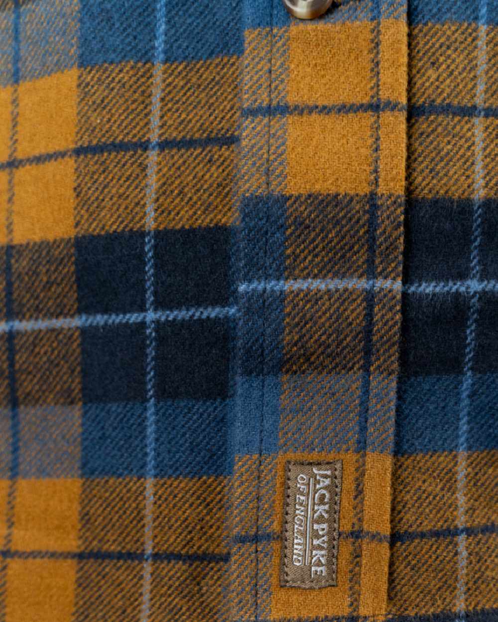 Navy Russet coloured Jack Pyke Womens Bleasdale Heavy Flannel Shirt on white background