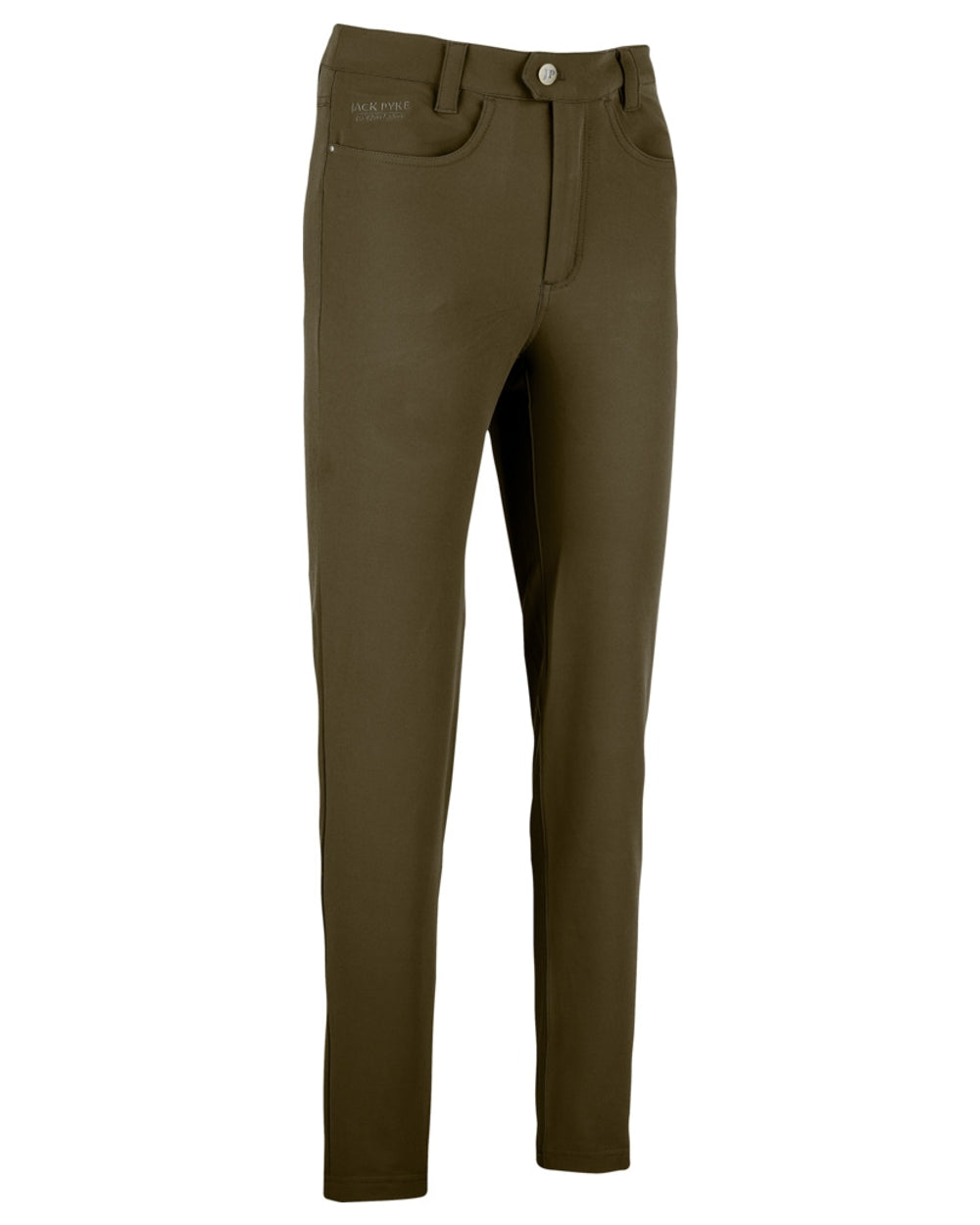 Brown coloured Jack Pyke Womens Contour Stretch Pants on white background