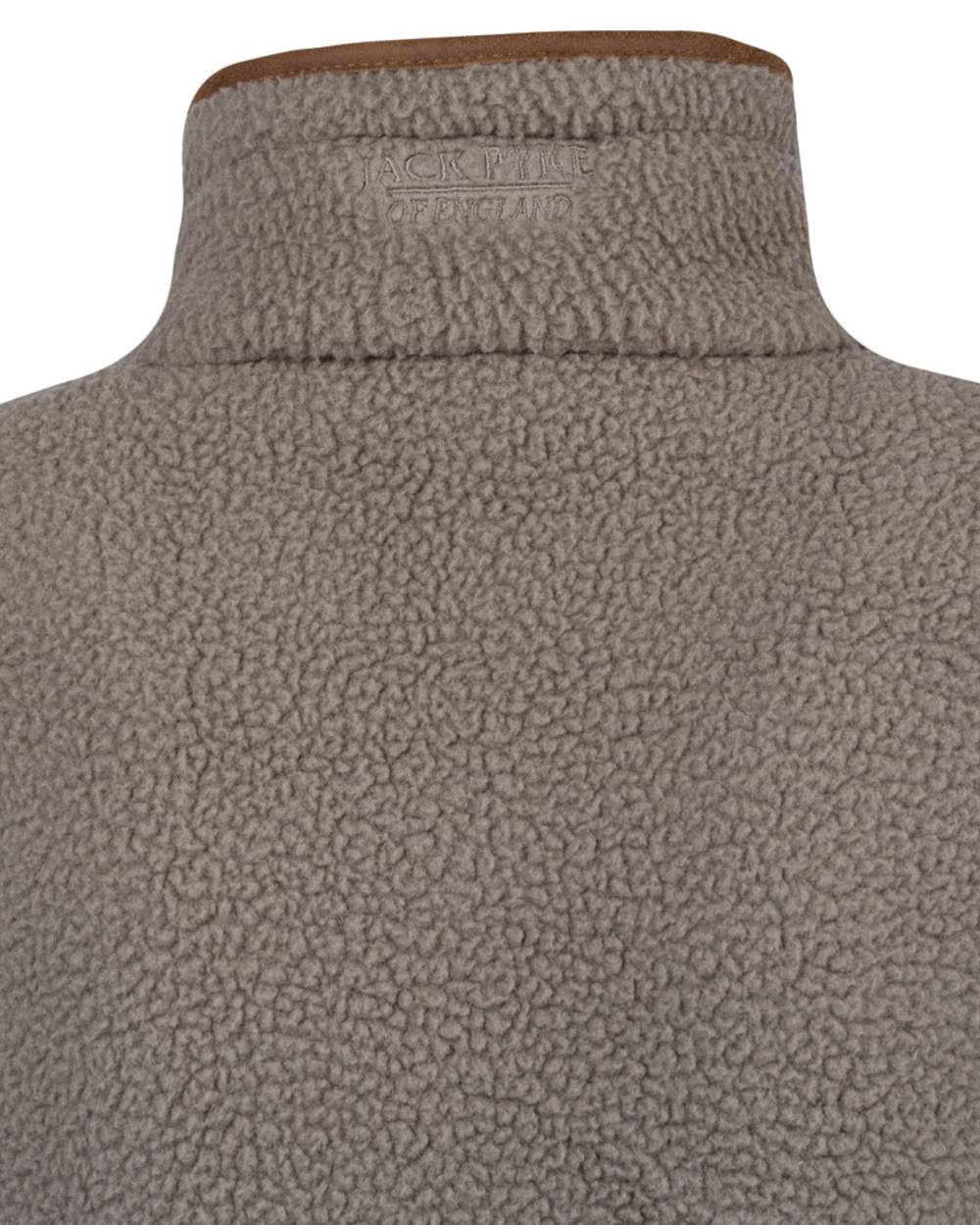 Shiitake Coloured Jack Pyke Womens Half Zip Sherpa Fleece Pullover on white background