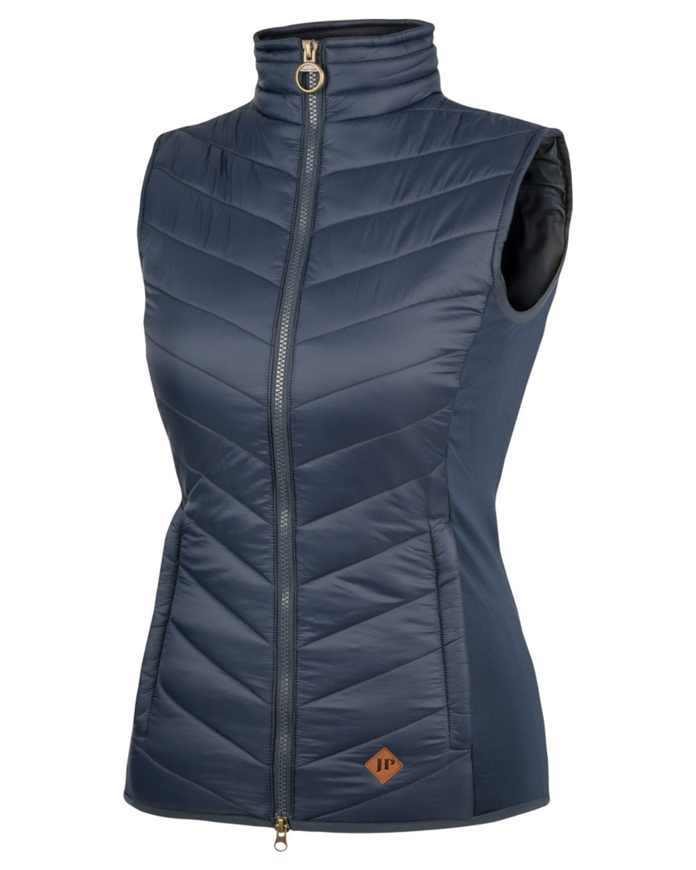 Navy coloured Jack Pyke Womens Shires Gilet on white background