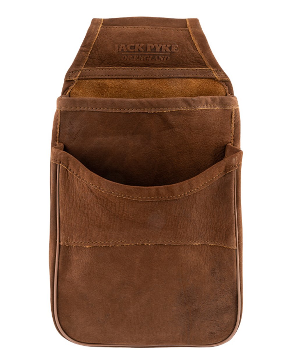 Brown coloured Jack Pyke Nubuck Cartridge Pouch on white background