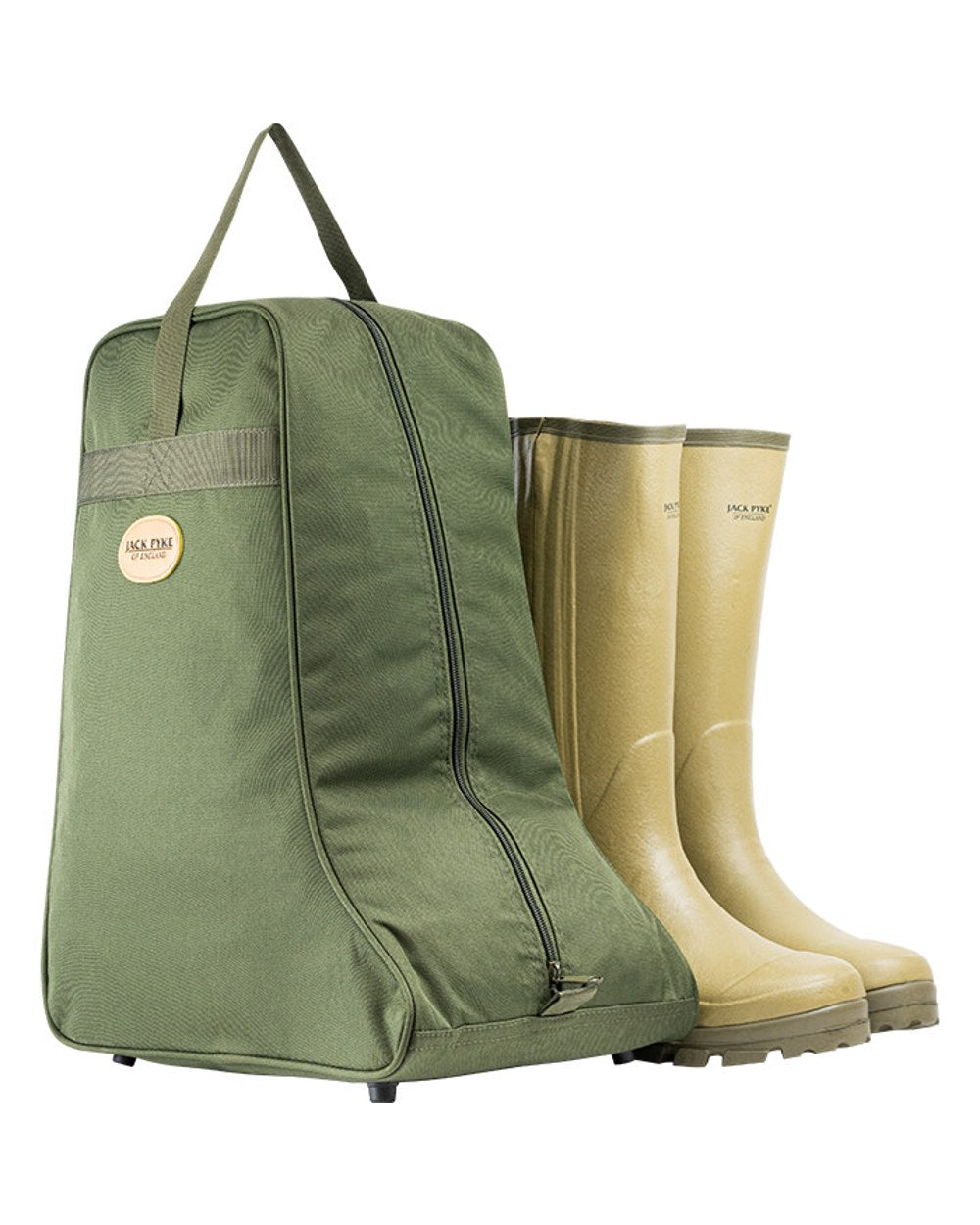 Green coloured Jack Pyke Boot Bag on white background