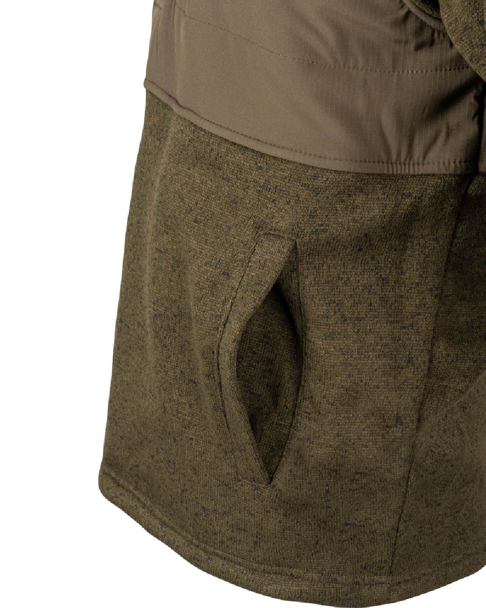 Green Coloured Jack Pyke Mens Snap Neck Pullover on white background