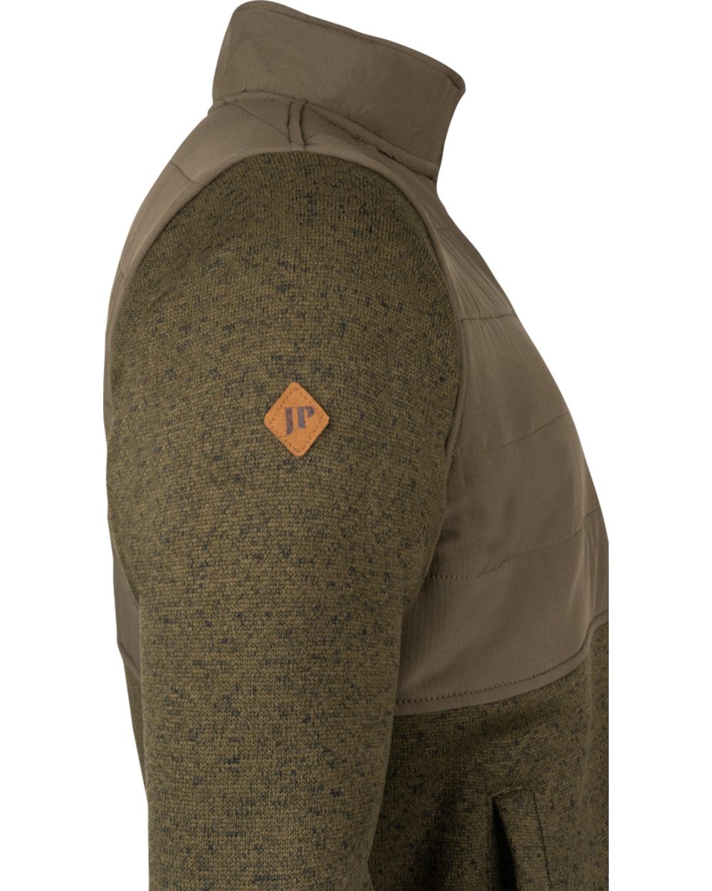 Green Coloured Jack Pyke Mens Snap Neck Pullover on white background