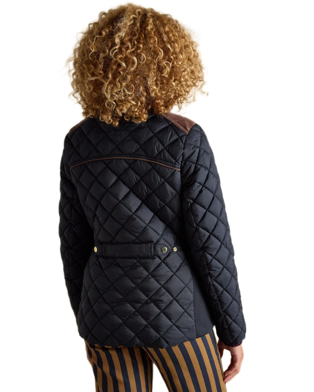 Navy Coloured Joules Braemar Luxe Jacket On A White Background