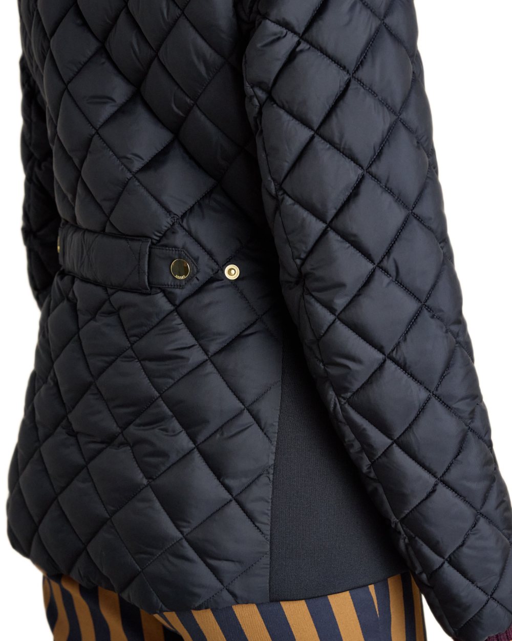 Navy Coloured Joules Braemar Luxe Jacket On A White Background