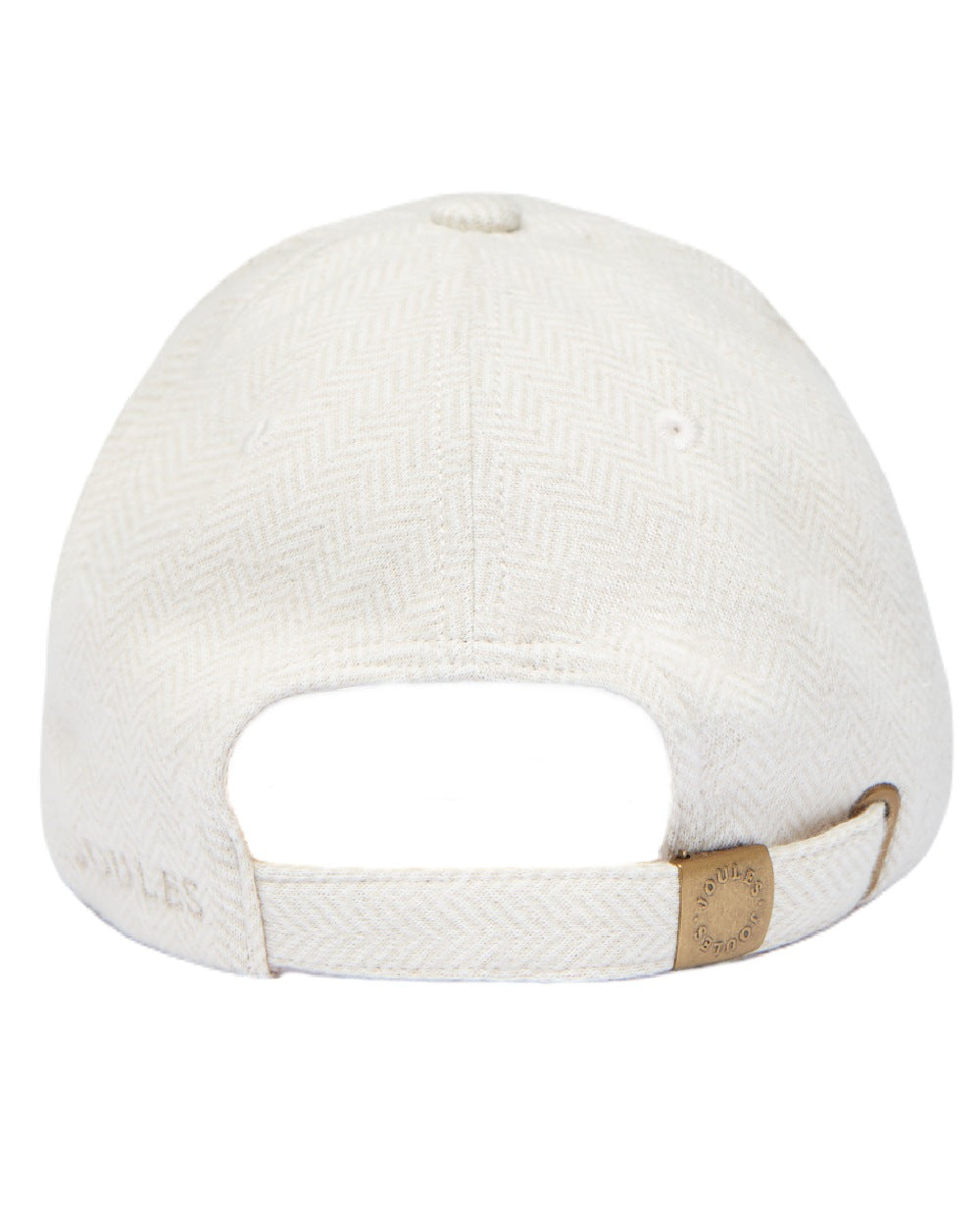 Oatmeal coloured Joules Daley Herringbone Cap on white background
