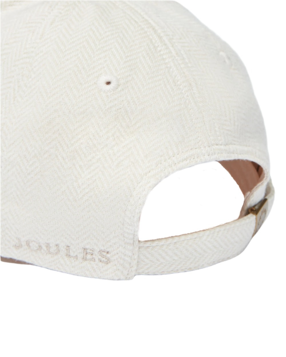 Oatmeal coloured Joules Daley Herringbone Cap on white background