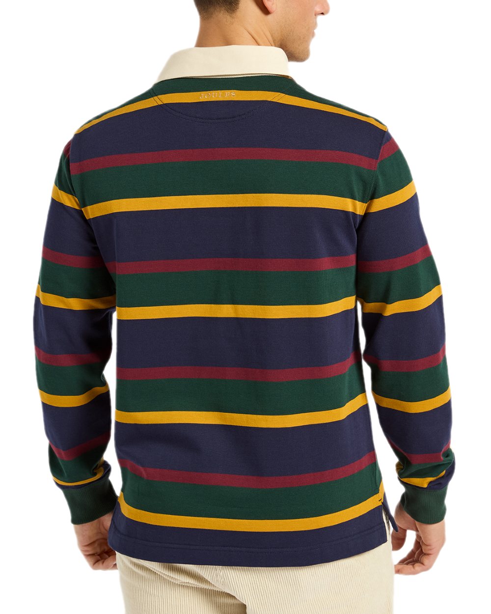Multi Coloured Joules Mens Onside Rugby Shirt on white background