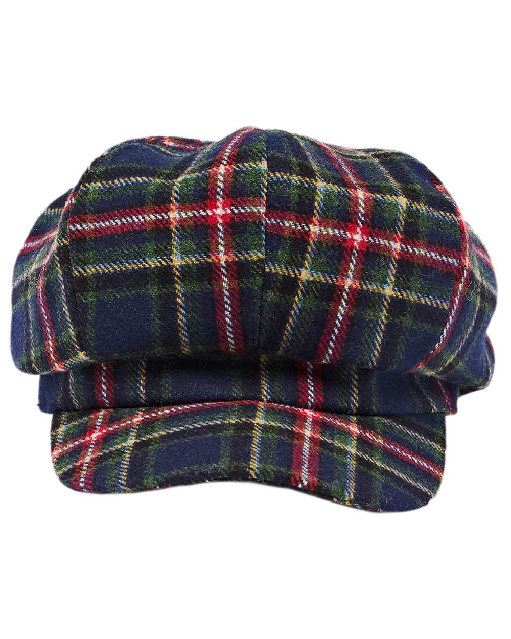 Navy Khaki Coloured Joules Womens Elvaston Baker Boy Hat on white background