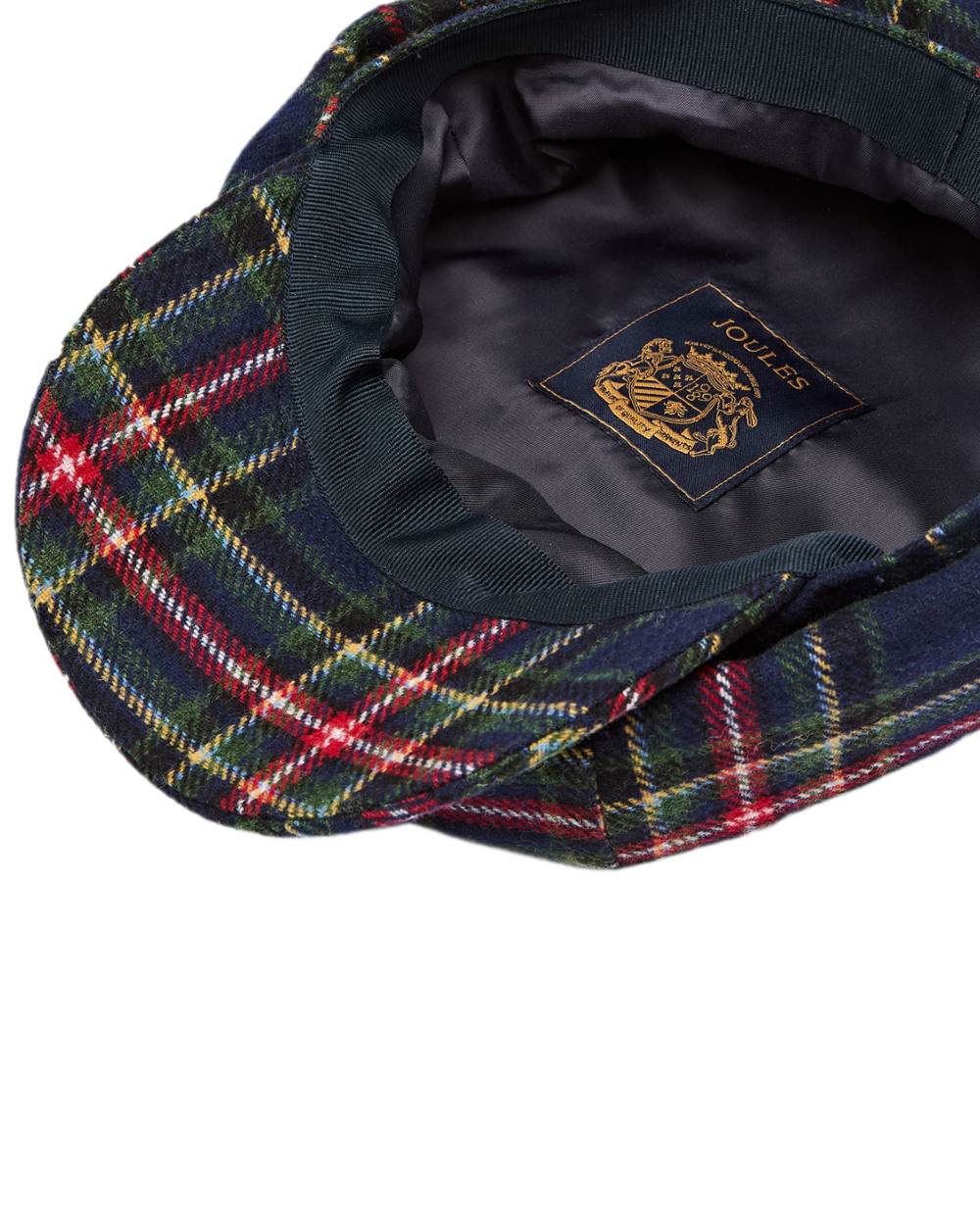 Navy Khaki Coloured Joules Womens Elvaston Baker Boy Hat on white background