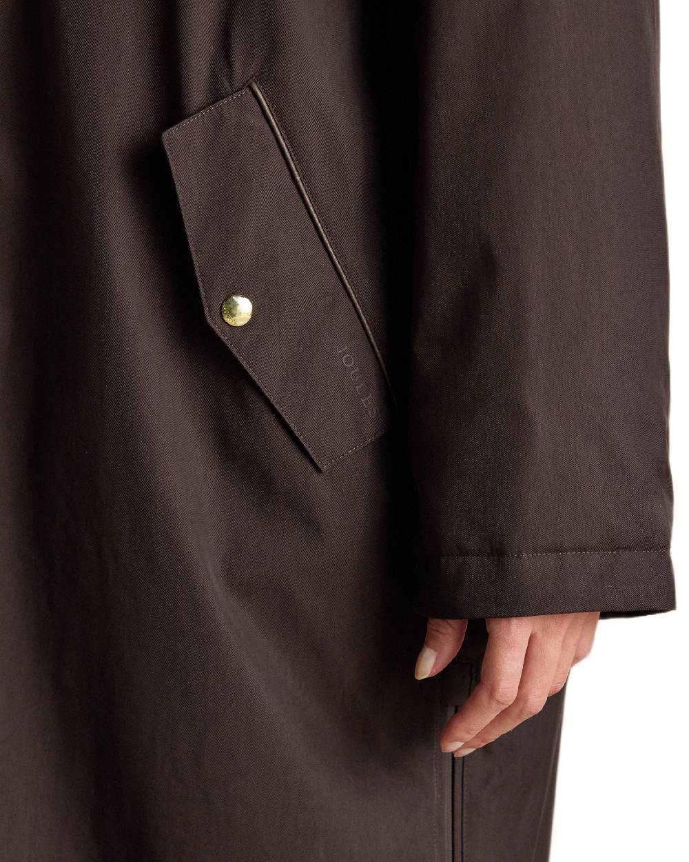 Chocolate Coloured Joules Womens Fleecelined Waterproof Coveralls on white background