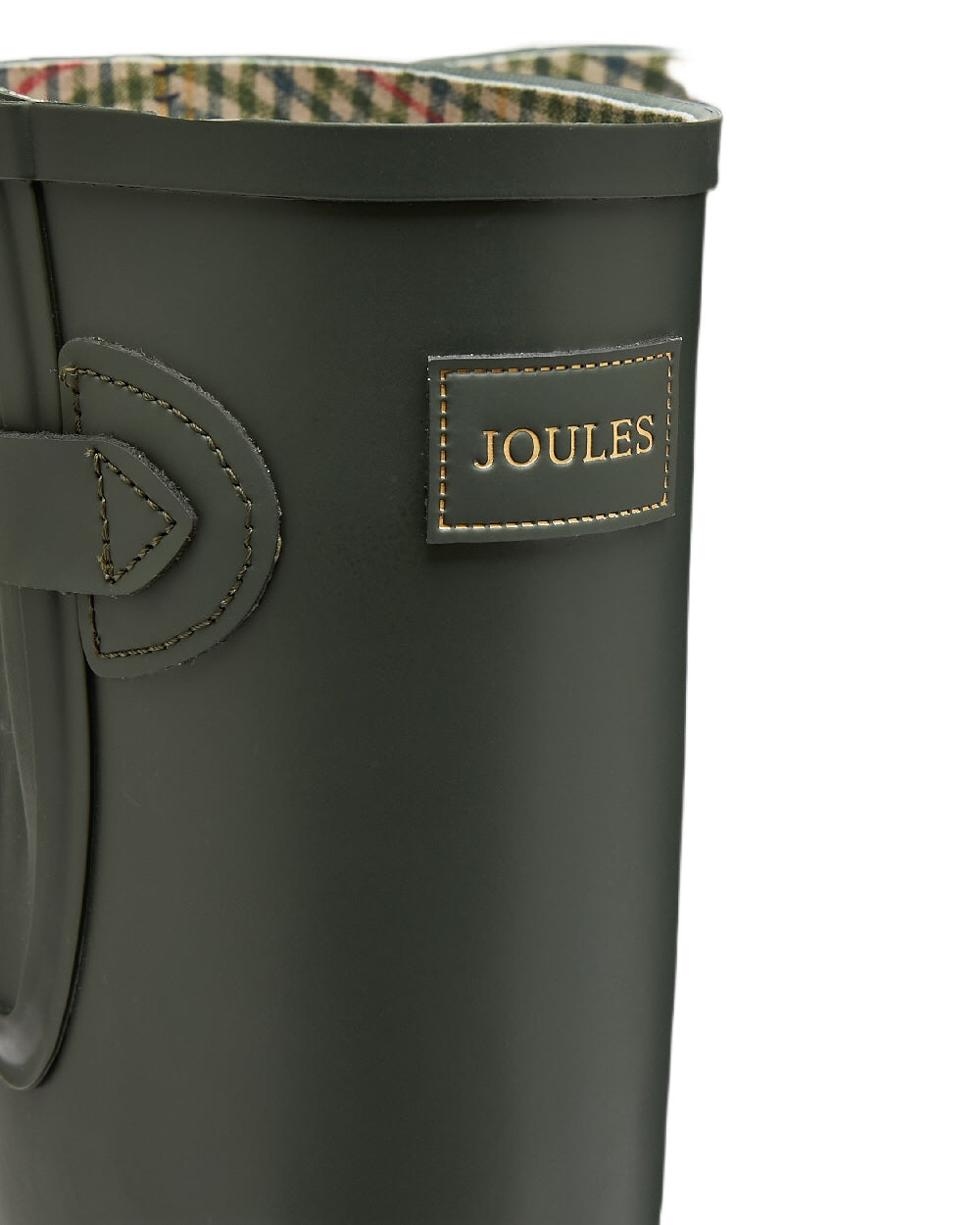 Green Coloured Joules Womens Houghton Adjustable Tall Wellies on white background