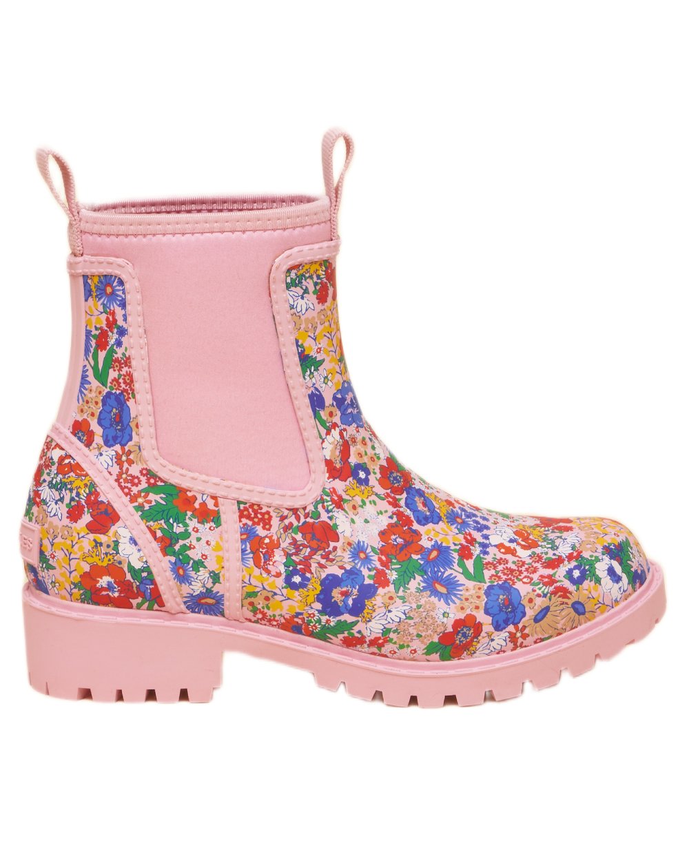 Ditsy Coloured Joules Womens Oakfield Short Neoprene Lined Wellies on white background