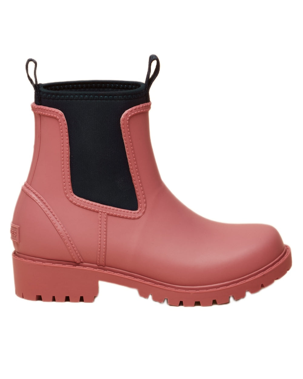 Pink Blue Coloured Joules Womens Oakfield Short Neoprene Lined Wellies on white background