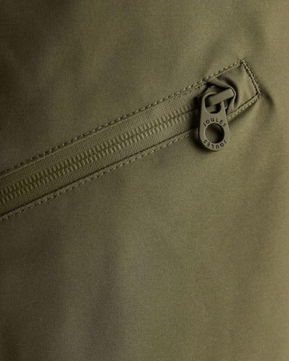 Green Grapeleaf Coloured Joules Womens Rainaway Waterproof Longline Raincoat on white background