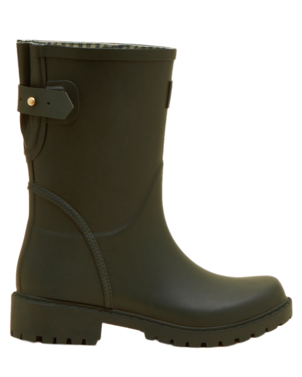 Green Coloured Joules Womens Wistow Adjustable Mid Calf Wellies on white background