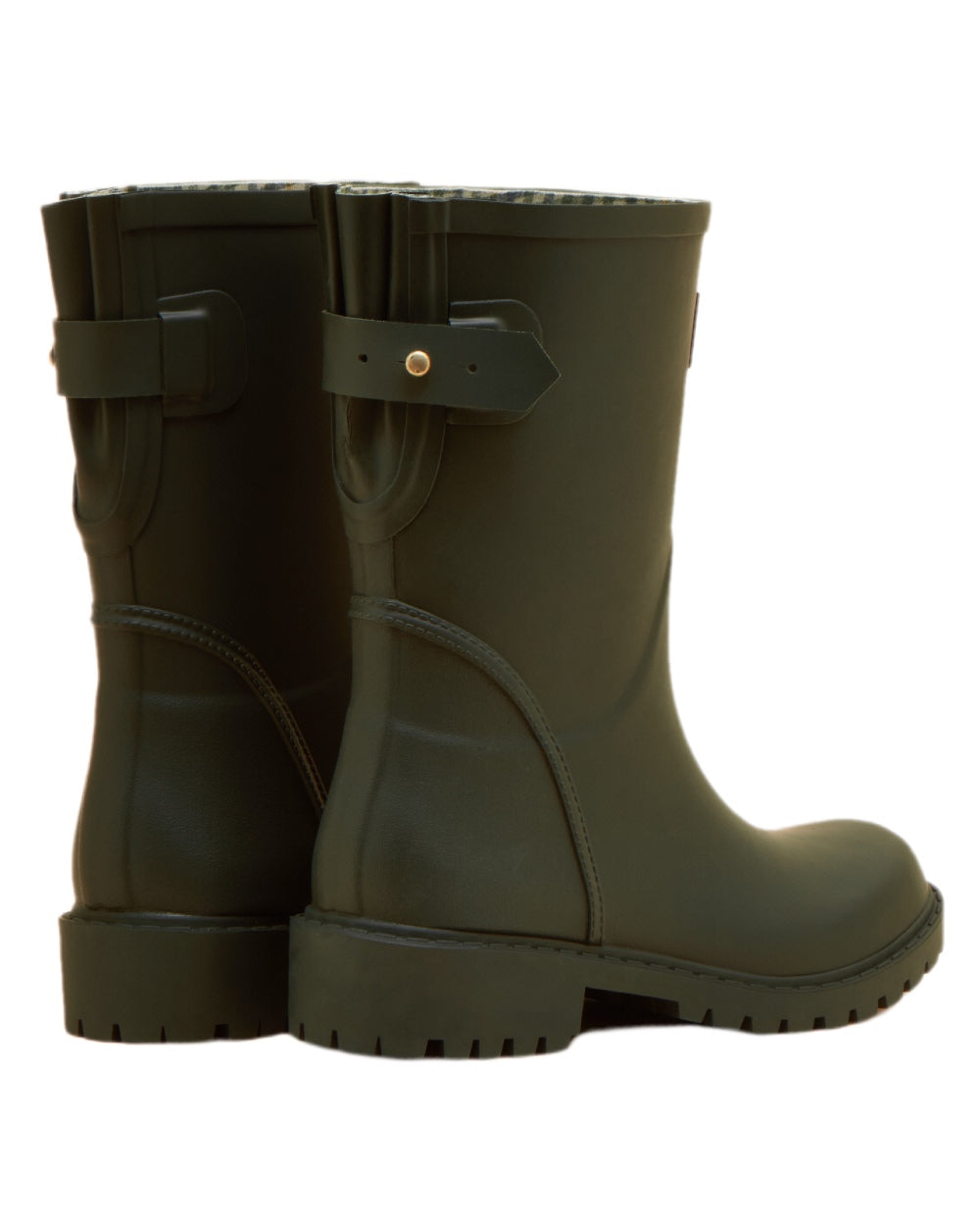 Green Coloured Joules Womens Wistow Adjustable Mid Calf Wellies on white background