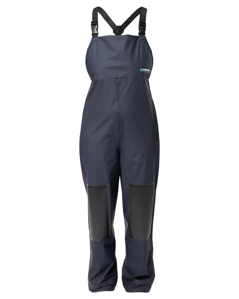 Navy coloured Kaiwaka Agtex Lady Of The Land Bib Overtrousers on white background