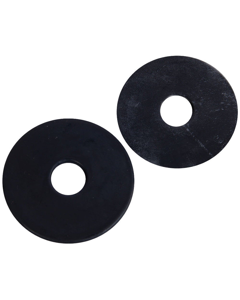 Black coloured Korsteel Rubber Bit Guards Pair on white background