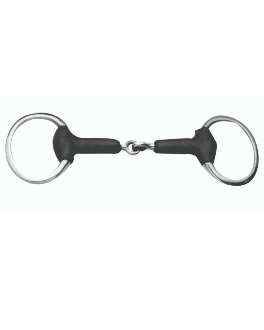 Korsteel Soft Rubber Jointed Eggbutt Snaffle Bit on white background