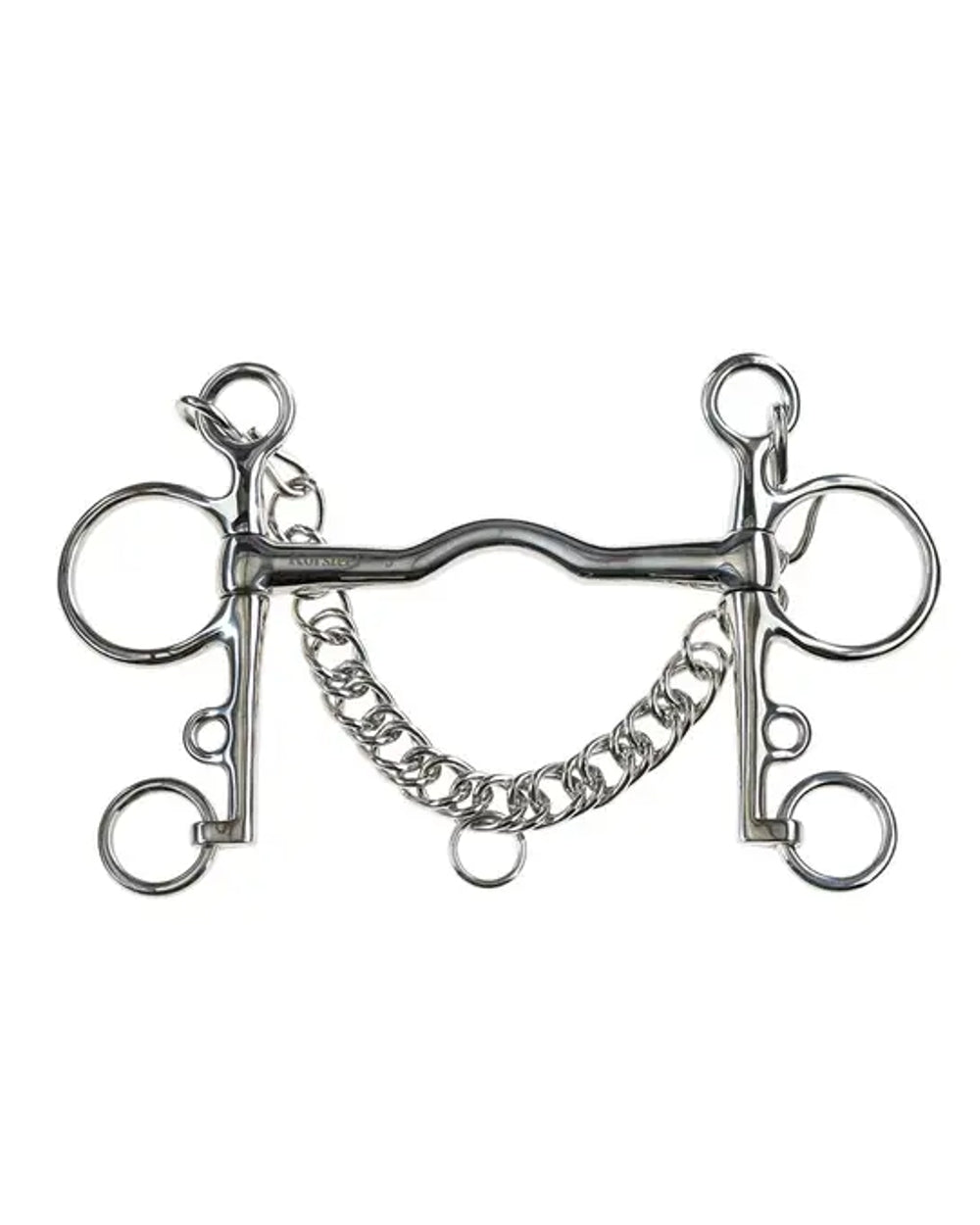 Korsteel Stainless Steel Cambridge Mouth Pelham Bit on white background