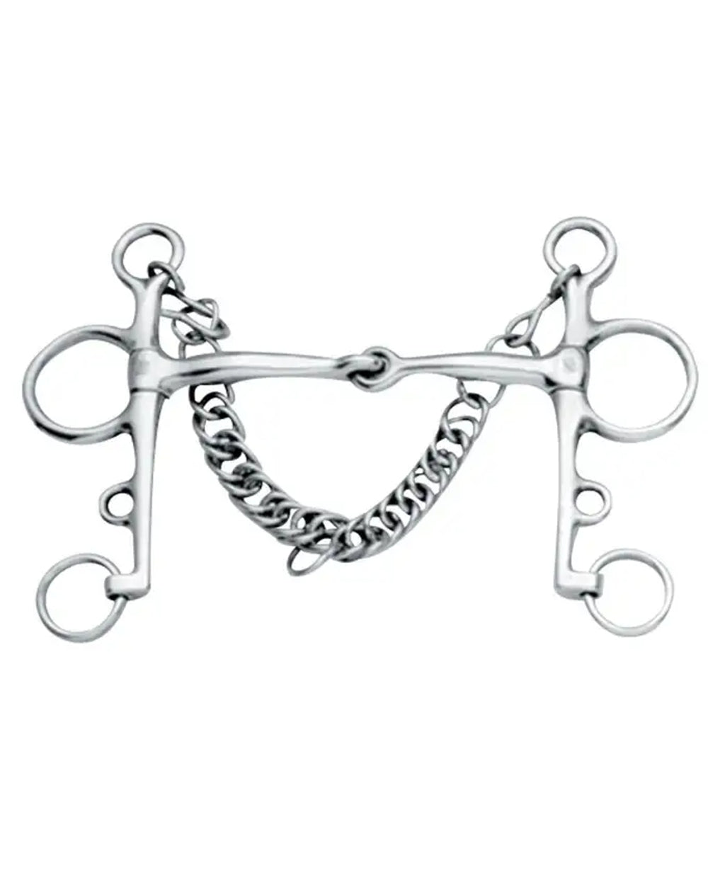 Korsteel Stainless Steel Jointed Pelham Bit on white background