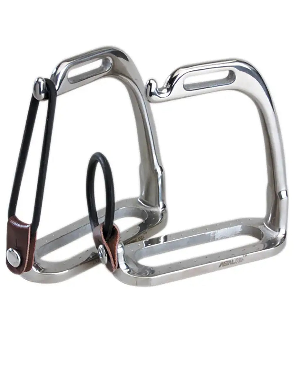 Korsteel Stainless Steel Peacock Stirrup Irons on white background