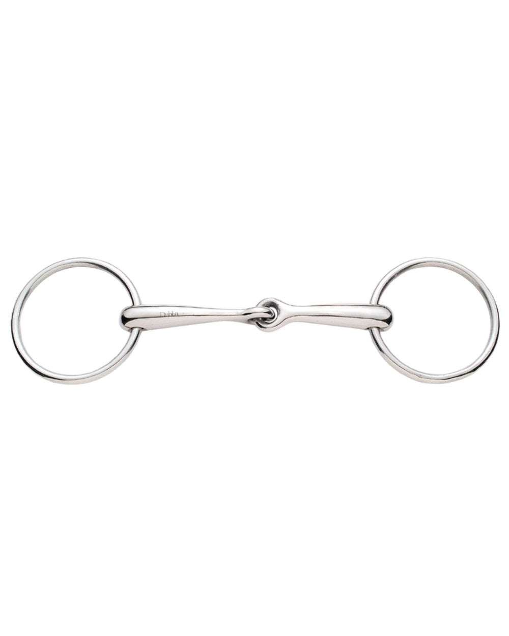 Korsteel Stainless Steel Solid Mouth Jointed 16Mm Loose Ring Snaffle Bit on white background