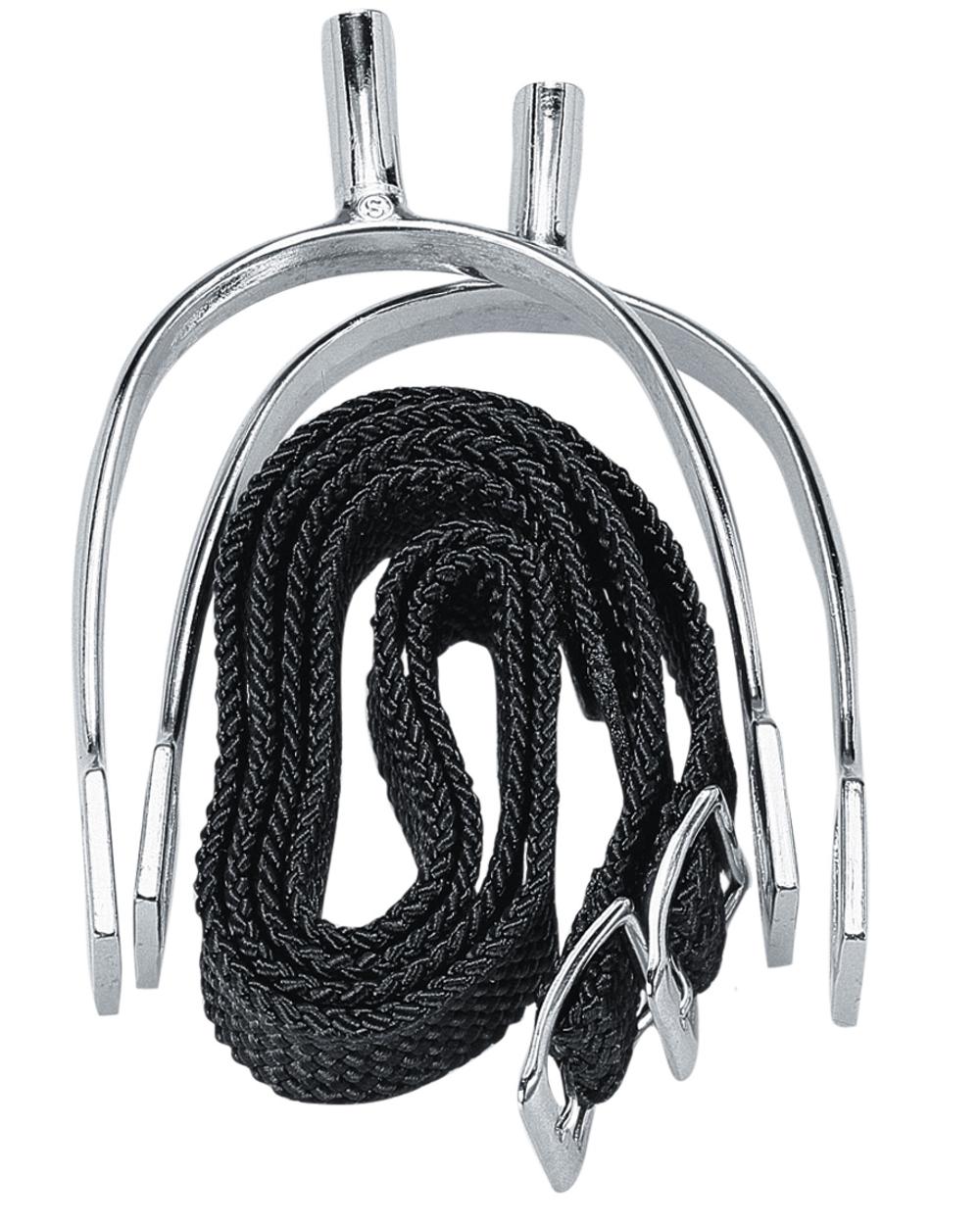 One Colour coloured Korsteel Womens Pow Never Rust Spurs With Straps on white background