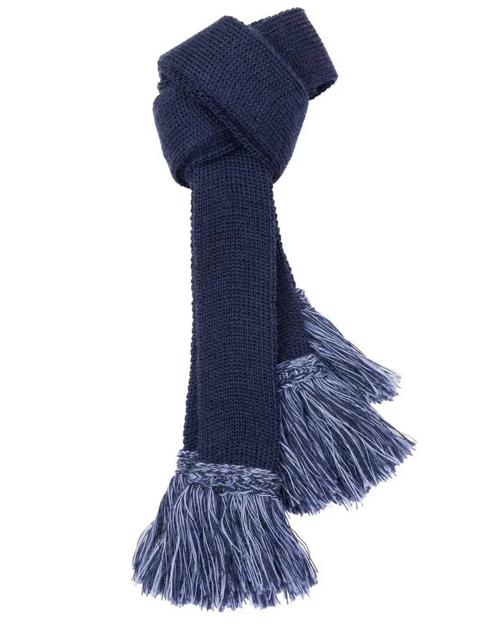 French Blue Sky Fringes coloured Laksen Garter Ties on white background