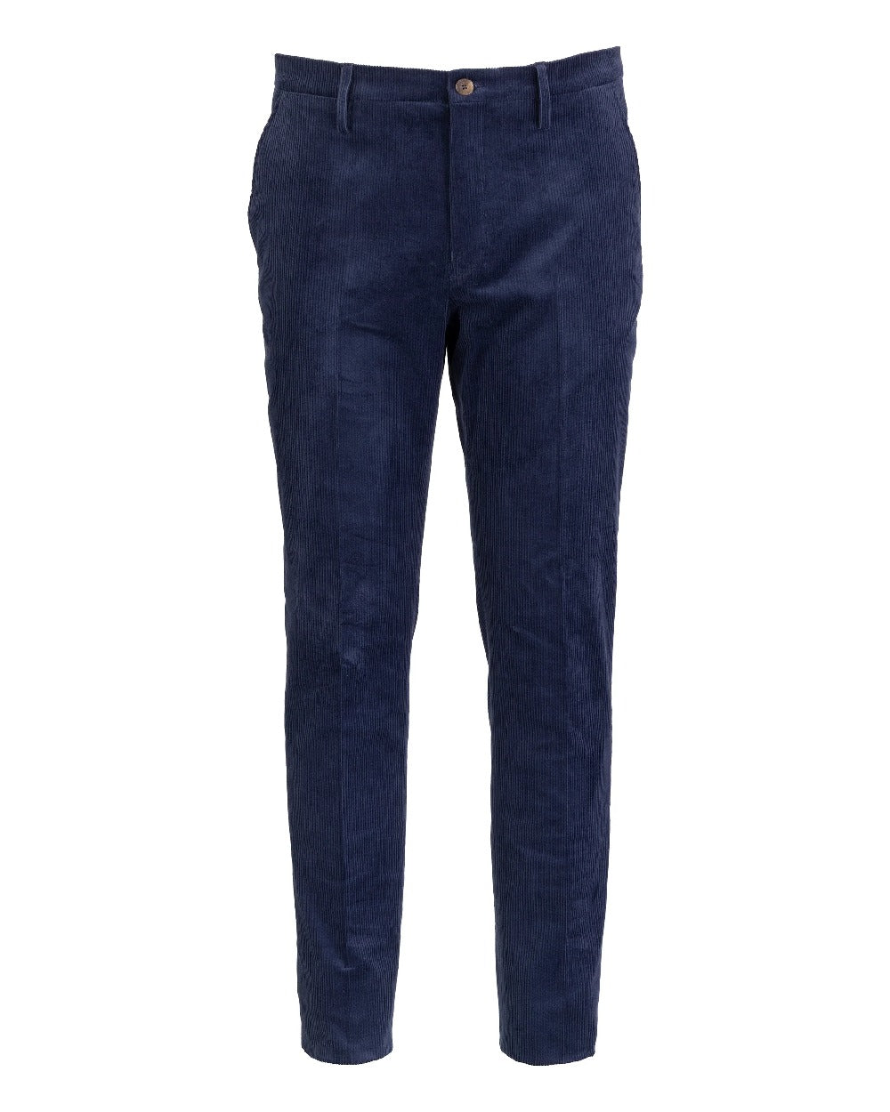 Royal Blue Coloured Laksen mens Barton Corduroy Trousers on White Background