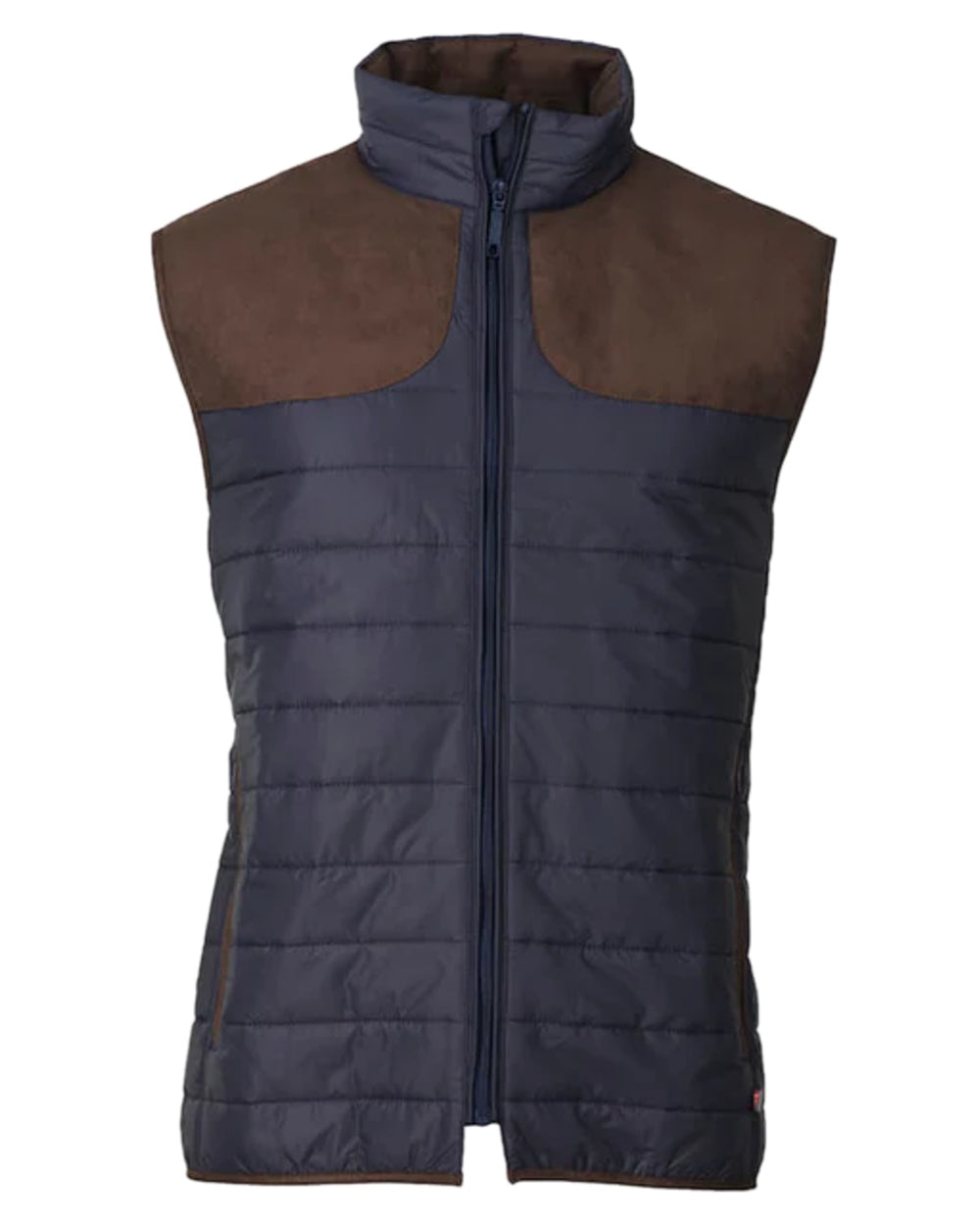 Navy Coloured Laksen Mens Boulton Quilted Vest on white background