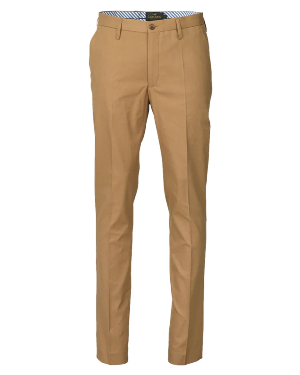 Camel Coloured Laksen Mens Cottonwoods Trousers on white background