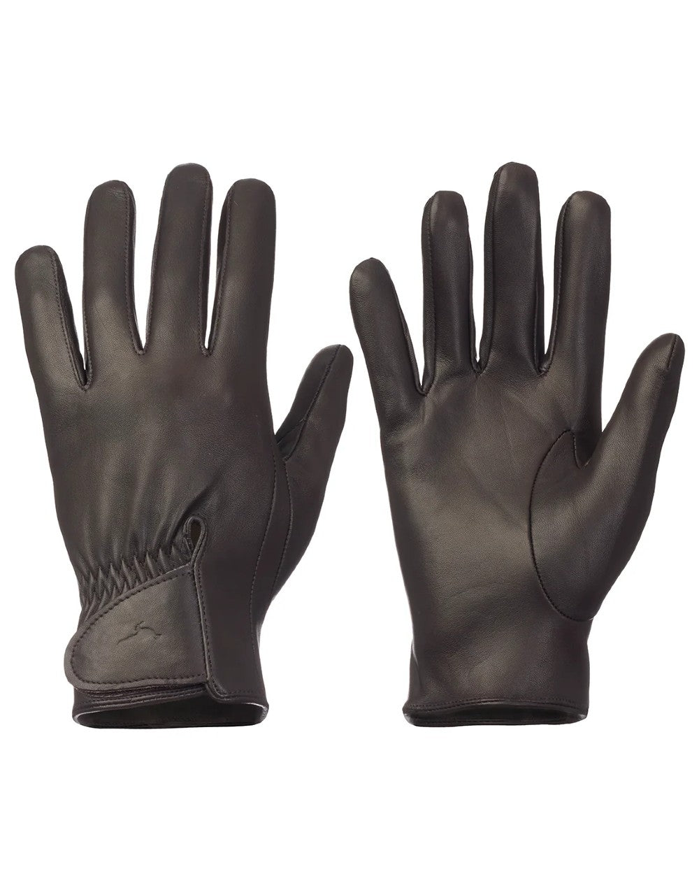 Brown coloured Laksen Mens Florence Leather Gloves on white background