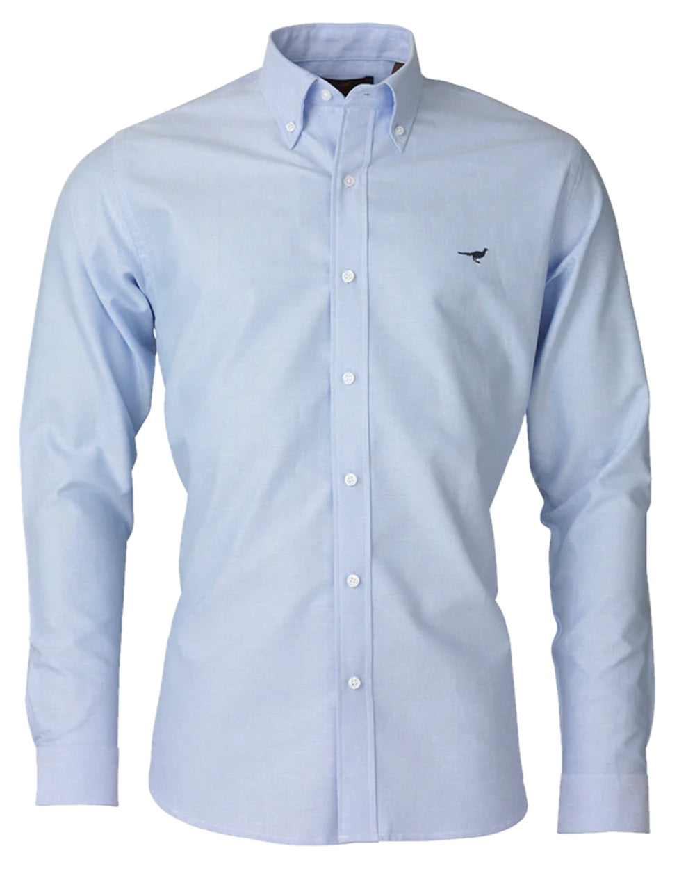 Light Blue Coloured Laksen Mens Harvard Oxford Shirt on white background